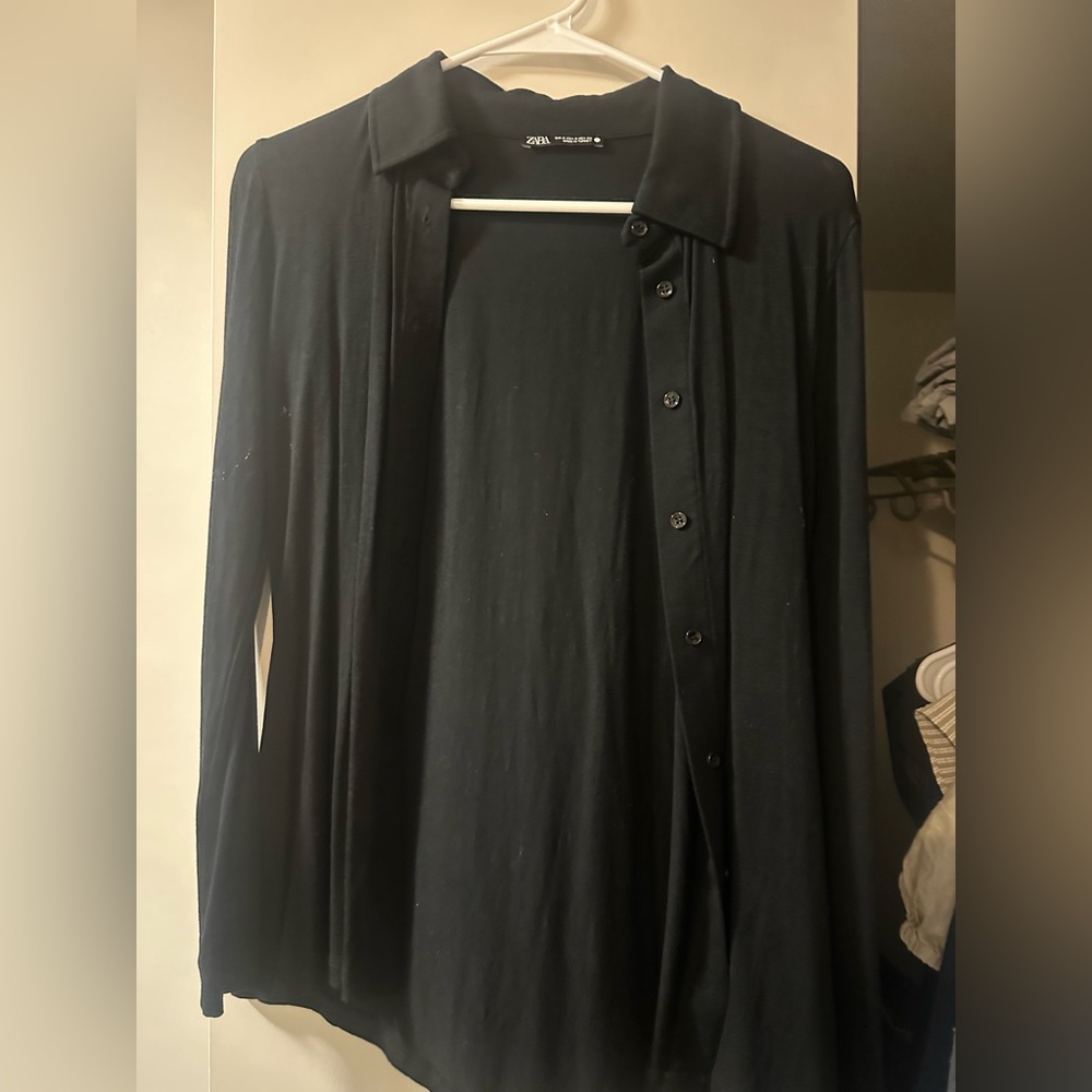 Zara Women’s Black Button Down